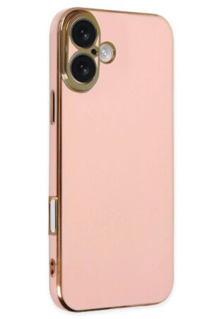 iPhone 16 Kılıf Volet Silikon - Pembe-(5796)