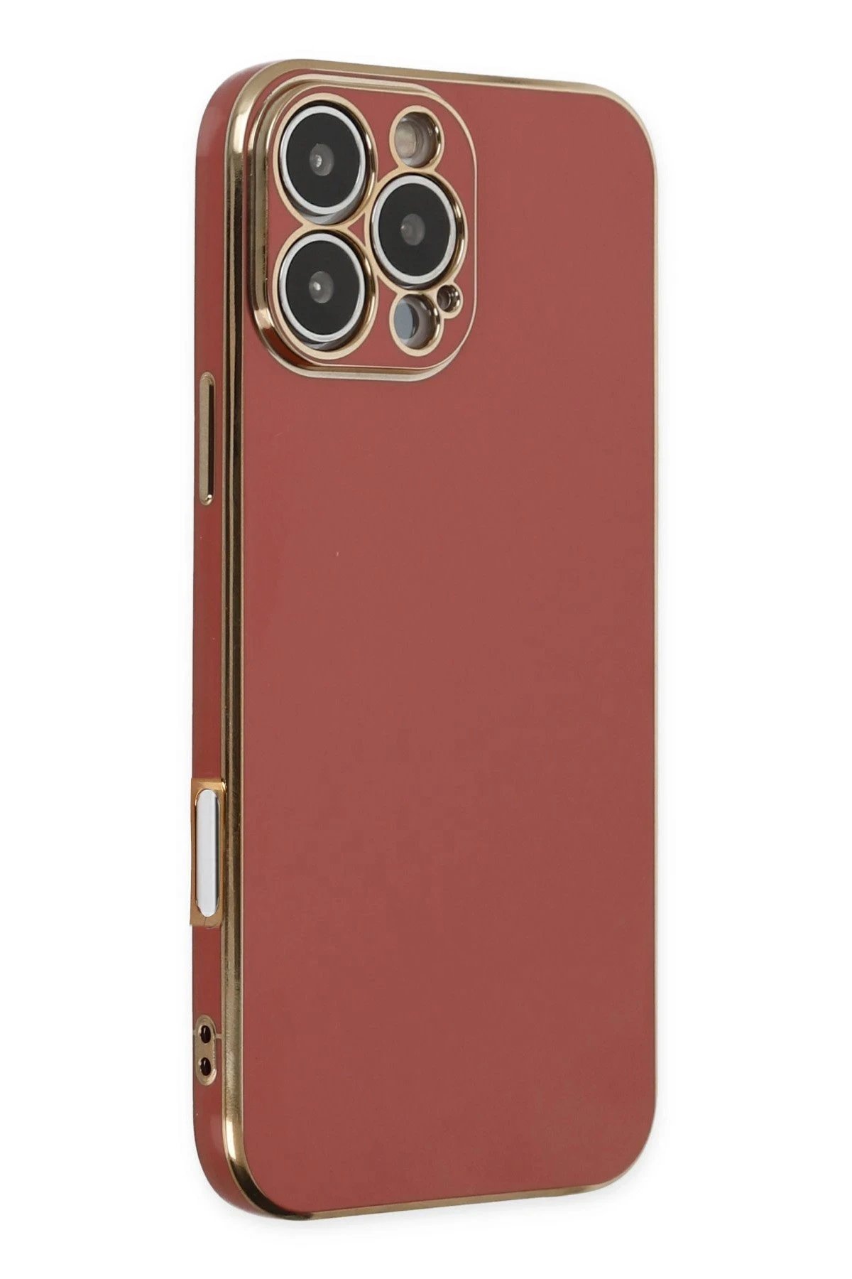 iPhone 16 Pro Kılıf Volet Silikon - Kırmızı-(5796)