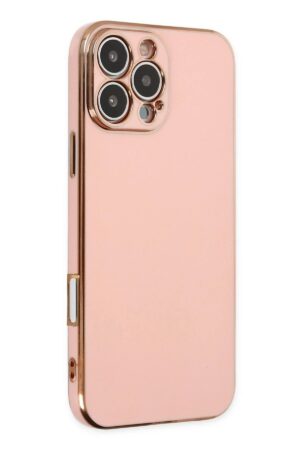 iPhone 16 Pro Kılıf Volet Silikon - Pembe-(5796)