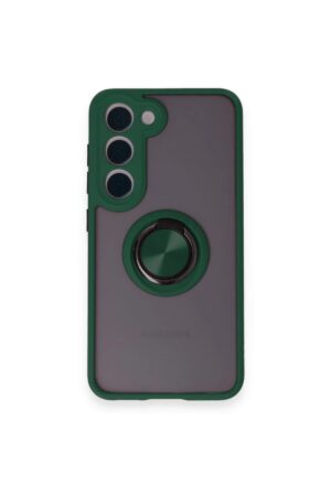 Samsung Galaxy S24 FE Kılıf Montreal Yüzüklü Silikon Kapak - Yeşil-(5796)