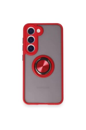 Samsung Galaxy M15 Kılıf Montreal Yüzüklü Silikon Kapak - Kırmızı-(5796)