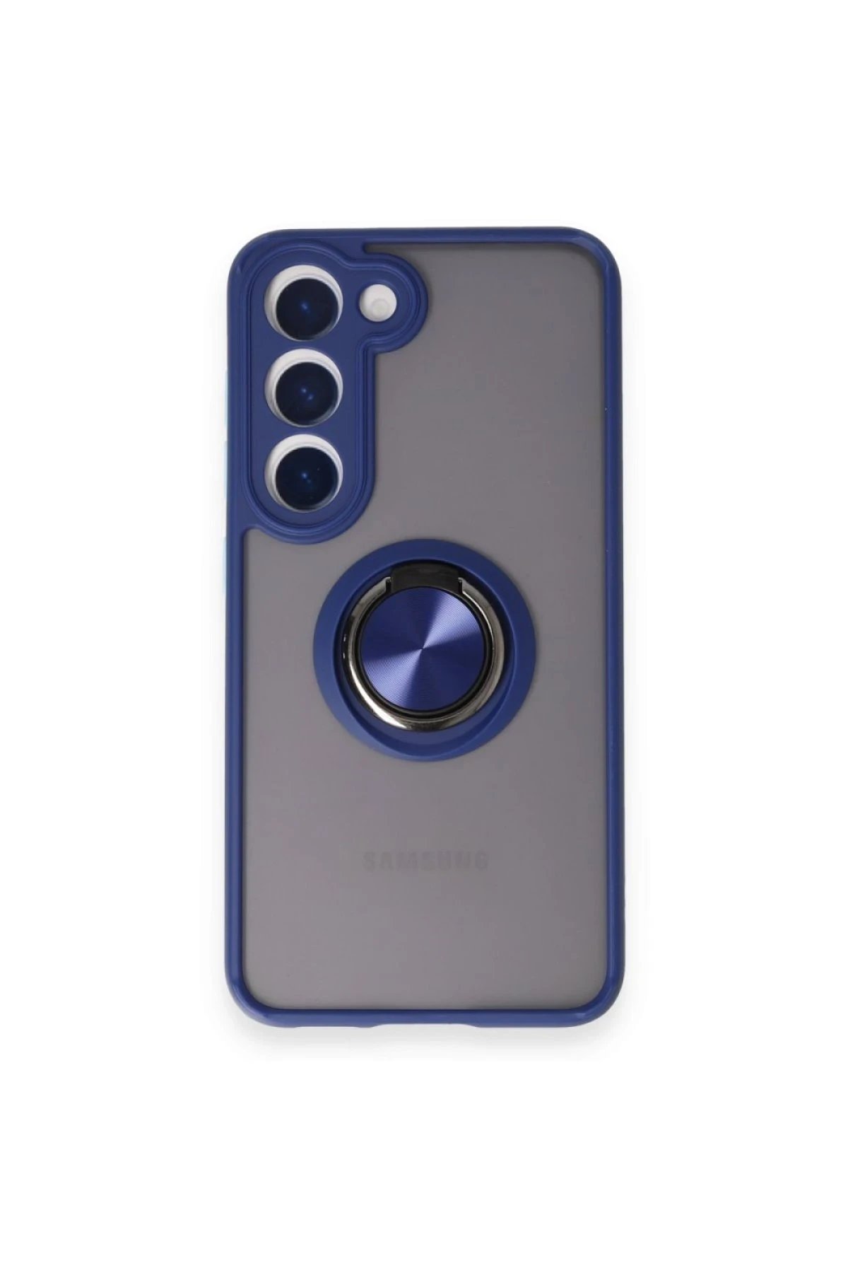 Samsung Galaxy M15 Kılıf Montreal Yüzüklü Silikon Kapak - Lacivert-(5796)