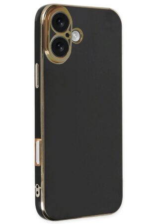 iPhone 16 Kılıf Volet Silikon - Siyah-(5796)