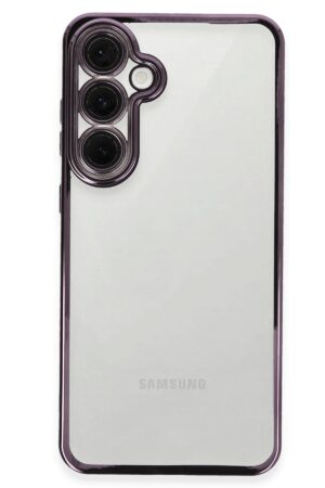 Samsung Galaxy S24 FE Kılıf Lensli Silikon - Mor-(5796)