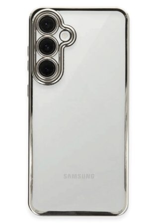 Samsung Galaxy S24 FE Kılıf Lensli Silikon - Gümüş-(5796)