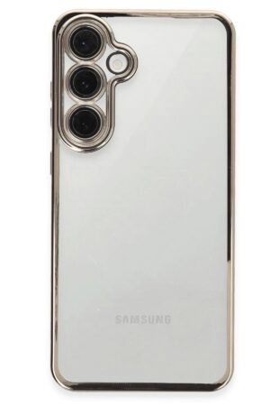 Samsung Galaxy S24 FE Kılıf Lensli Silikon - Titanyum Gri-(5796)
