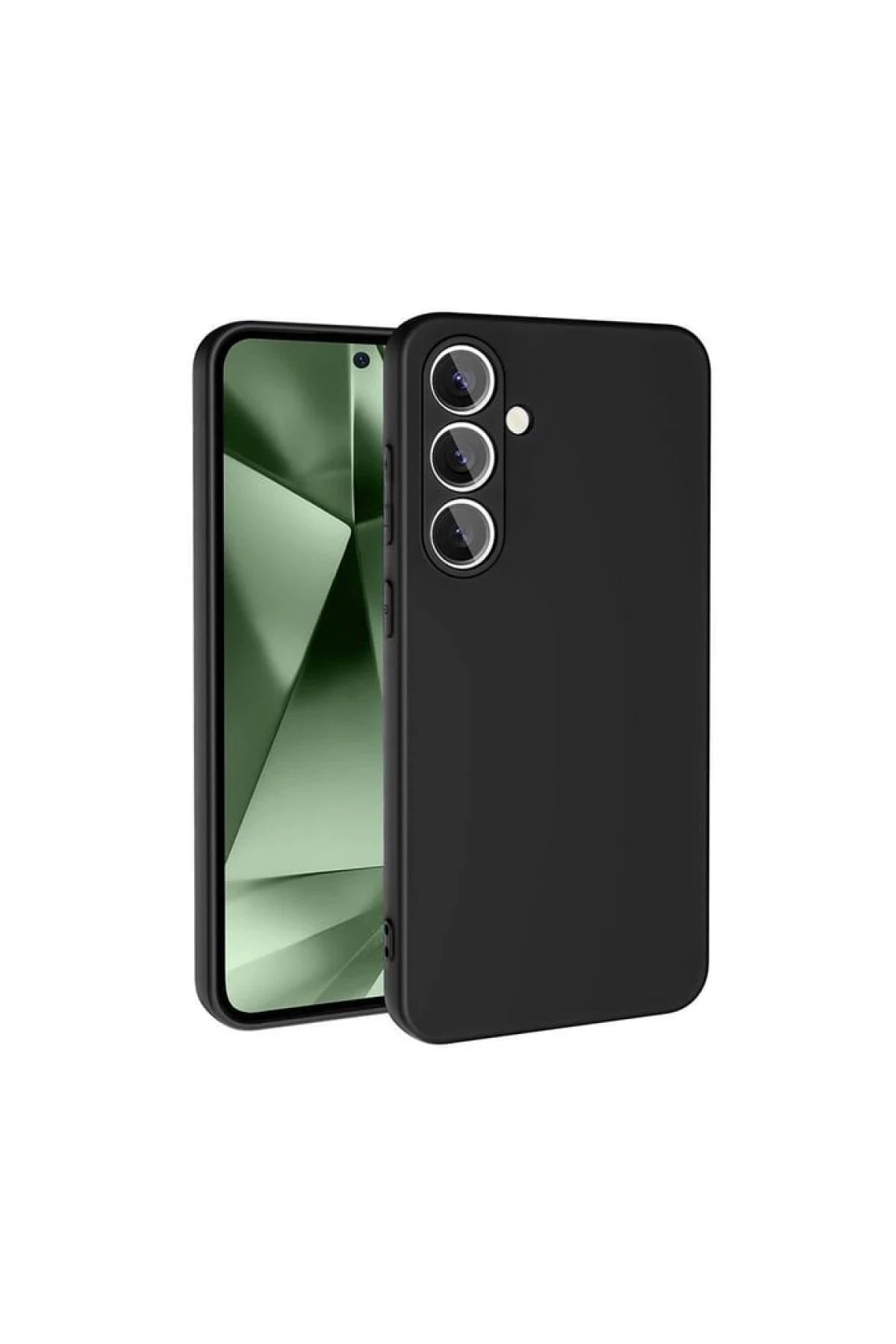 Samsung Galaxy S24 FE Kılıf Nano içi Kadife Silikon - Siyah-(5796)