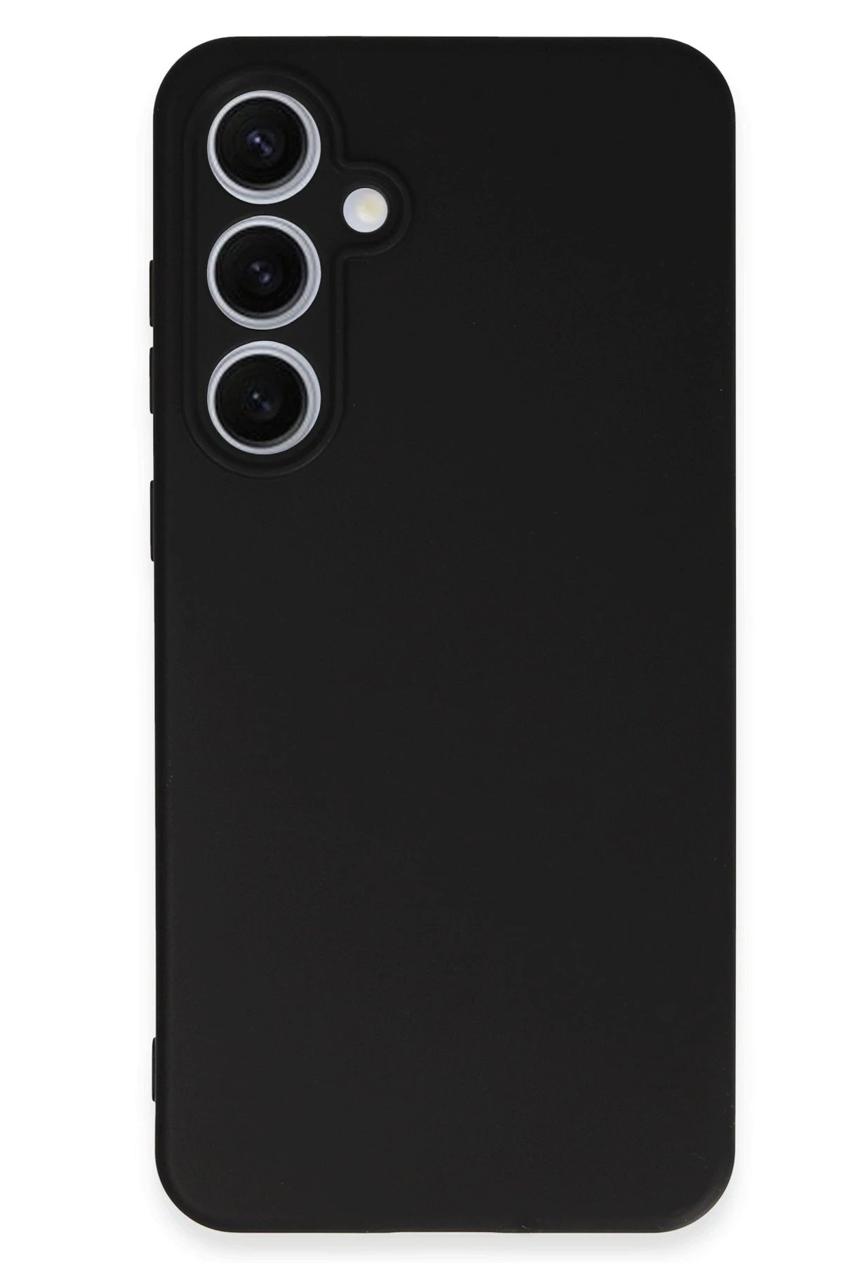 Samsung Galaxy S24 FE Kılıf Nano içi Kadife Silikon - Siyah-(5796) - Görsel 4