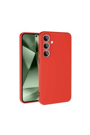 Samsung Galaxy S24 FE Kılıf Nano içi Kadife Silikon - Kırmızı-(5796)