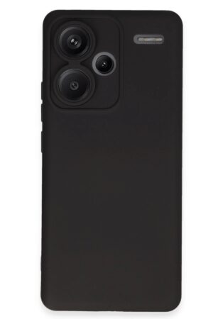Xiaomi Redmi Note 13 Pro Plus Kılıf Nano içi Kadife Silikon - Siyah-(5796)