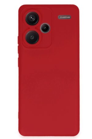 Xiaomi Redmi Note 13 Pro Plus Kılıf Nano içi Kadife Silikon - Kırmızı-(5796)