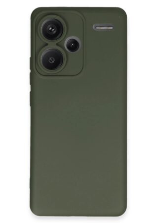 Xiaomi Redmi Note 13 Pro Plus Kılıf Nano içi Kadife Silikon - Koyu Yeşil-(5796)