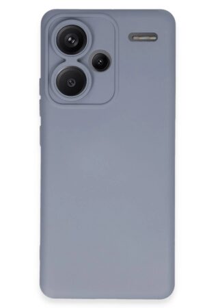 Xiaomi Redmi Note 13 Pro Plus Kılıf Nano içi Kadife Silikon - Gri-(5796)