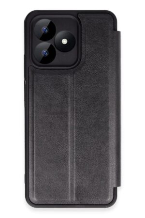 Realme Note 50 4G Kılıf Flip Cover - Siyah-(5796)