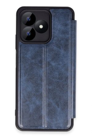 Realme Note 50 4G Kılıf Flip Cover - Lacivert-(5796)