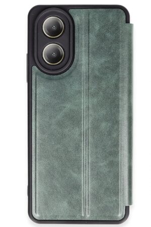 Oppo A38 Kılıf Flip Cover - Koyu Yeşil-(5796)