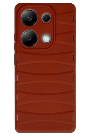 Xiaomi Redmi Note 13 Pro 4G Kılıf Bibercas Silikon Kapak - Kırmızı-(5796)