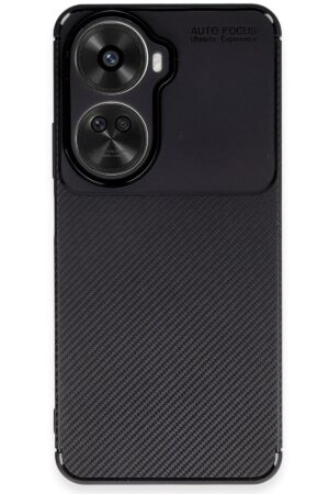Huawei Nova 12 SE Kılıf Auto Focus Karbon Kapak - Siyah-(5796)