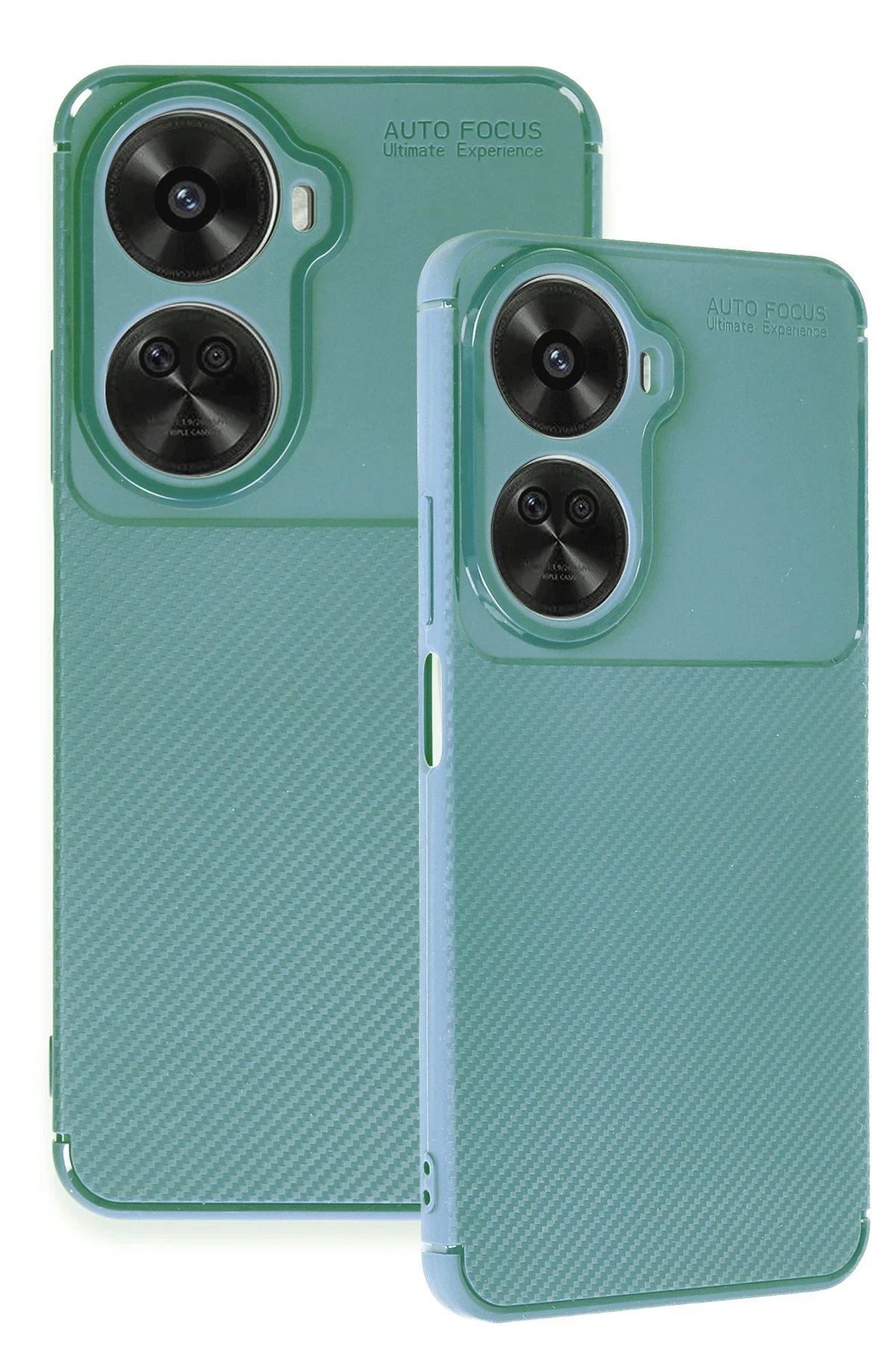 Huawei Nova 12 SE Kılıf Auto Focus Karbon Kapak - Koyu Yeşil-(5796) - Görsel 3