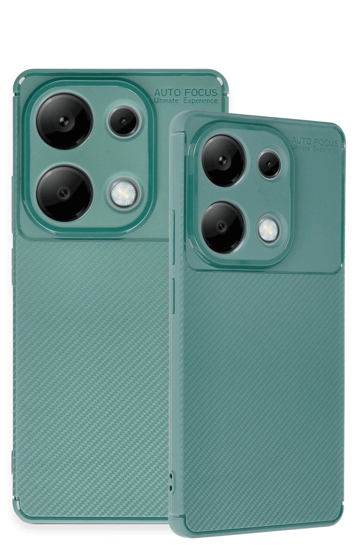 Xiaomi Redmi Note 13 Pro 4G Kılıf Auto Focus Karbon Kapak - Koyu Yeşil-(5796) - Görsel 3