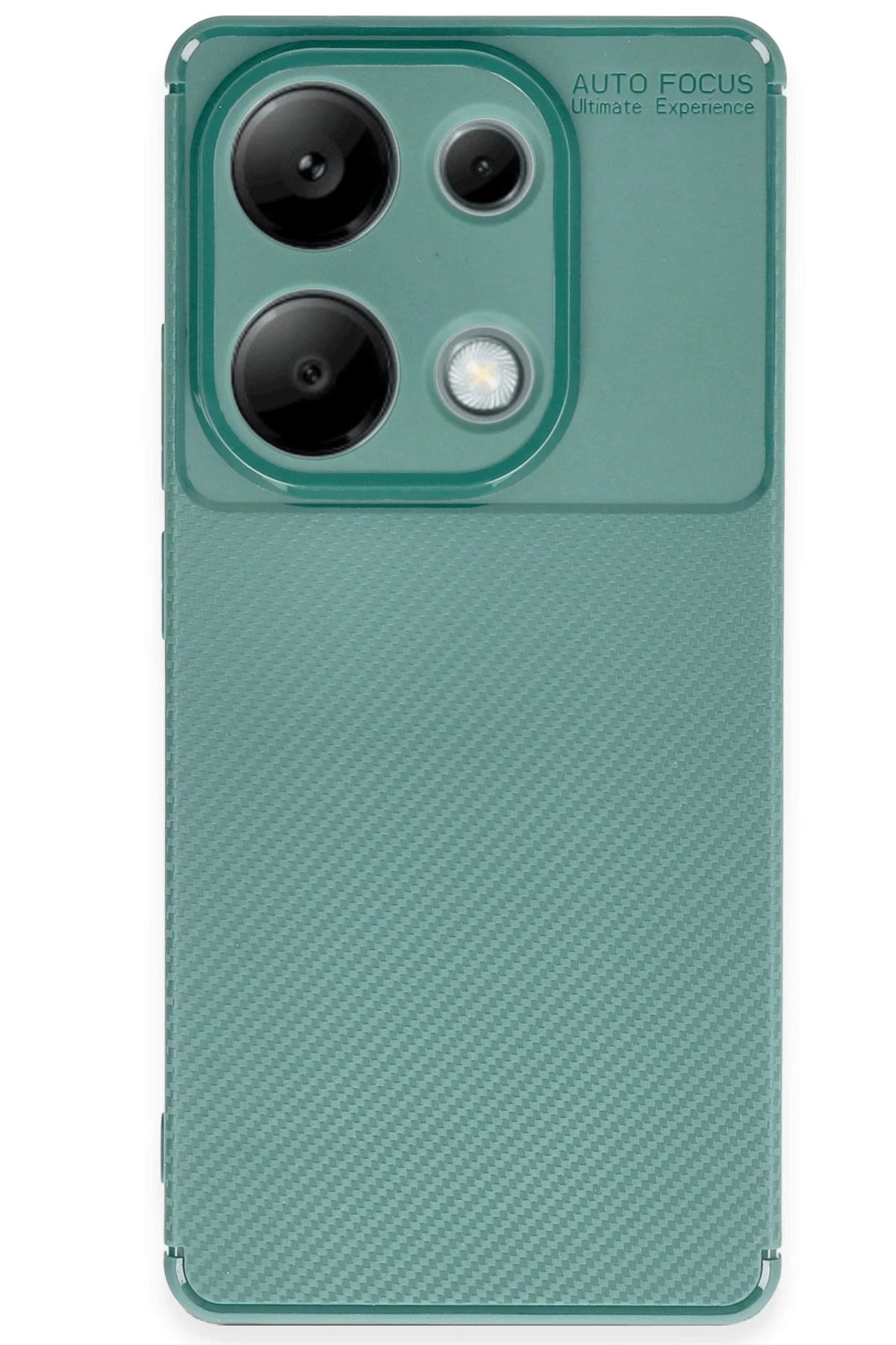 Xiaomi Redmi Note 13 Pro 4G Kılıf Auto Focus Karbon Kapak - Koyu Yeşil-(5796) - Görsel 4