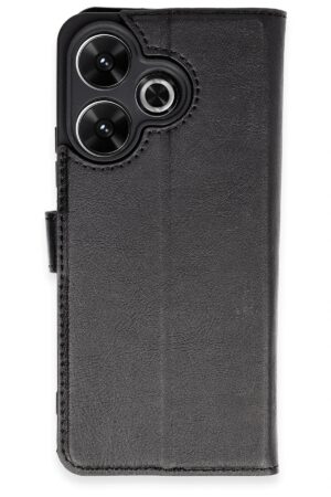 Xiaomi Redmi 13 4G Kılıf Trend S Plus Kapaklı Kılıf - Siyah-(5796)