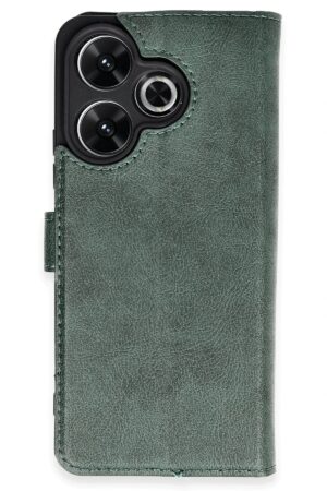 Xiaomi Redmi 13 4G Kılıf Trend S Plus Kapaklı Kılıf - Yeşil-(5796)