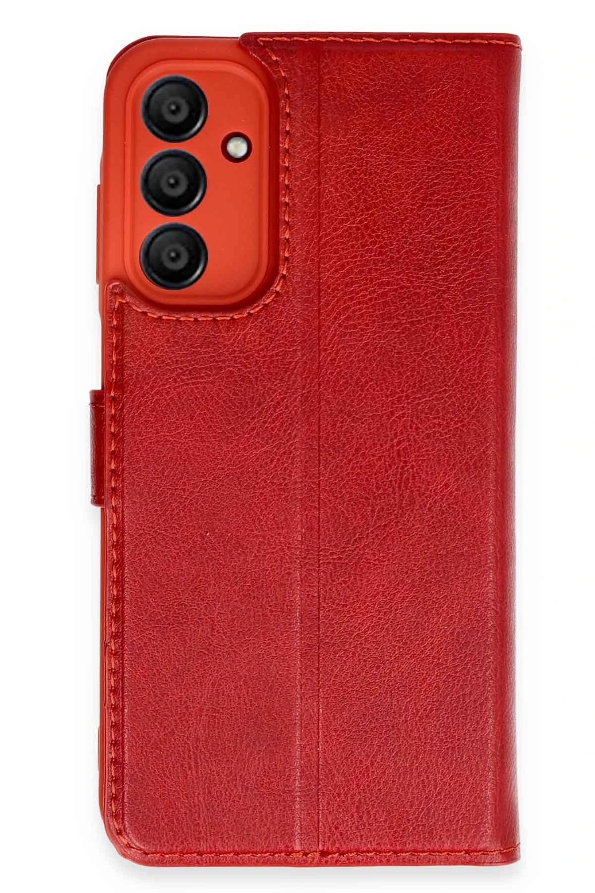 Samsung Galaxy M15 Kılıf Trend S Plus Kapaklı Kılıf - Kırmızı-(5796)