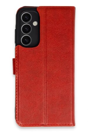 Samsung Galaxy A25 5G Kılıf Trend S Plus Kapaklı Kılıf - Kırmızı-(5796)