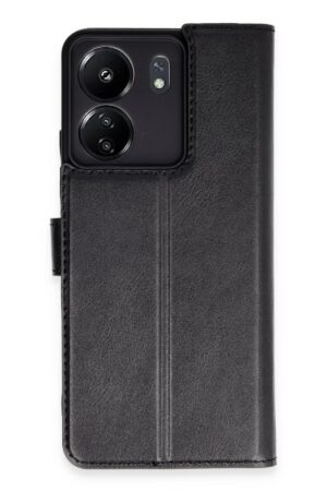 Xiaomi Redmi 13C Kılıf Trend S Plus Kapaklı Kılıf - Siyah-(5796)