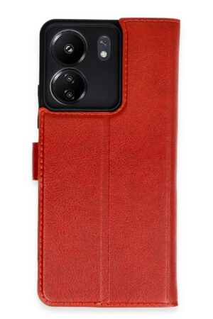 Xiaomi Redmi 13C Kılıf Trend S Plus Kapaklı Kılıf - Kırmızı-(5796)
