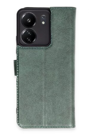 Xiaomi Redmi 13C Kılıf Trend S Plus Kapaklı Kılıf - Yeşil-(5796)