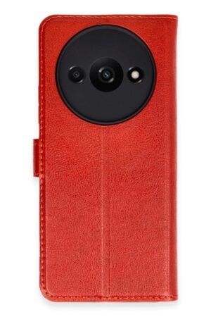 Xiaomi Redmi A3 4G Kılıf Trend S Plus Kapaklı Kılıf - Kırmızı-(5796)