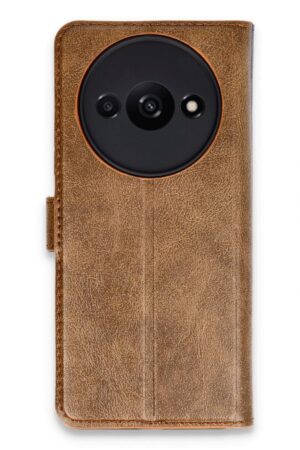 Xiaomi Redmi A3 4G Kılıf Trend S Plus Kapaklı Kılıf - Taba-(5796)