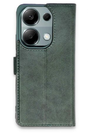 Xiaomi Redmi Note 13 Pro 4G Kılıf Trend S Plus Kapaklı Kılıf - Yeşil-(5796)