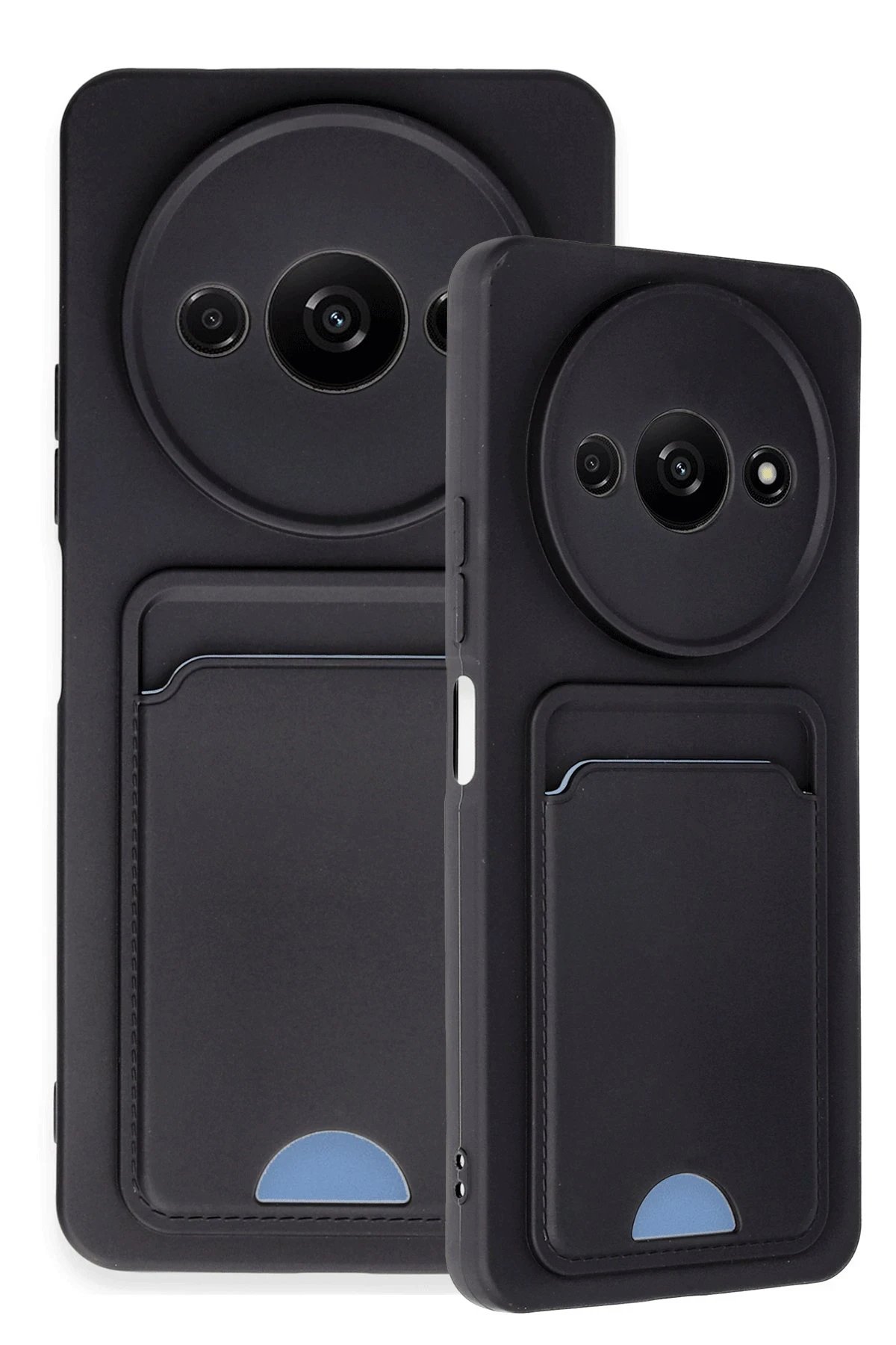 Xiaomi Redmi A3 4G Kılıf Kelvin Kartvizitli Silikon - Siyah-(5796) - Görsel 3