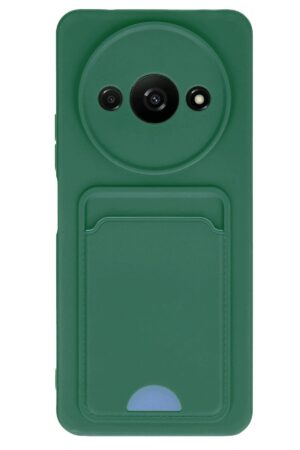 Xiaomi Redmi A3 4G Kılıf Kelvin Kartvizitli Silikon - Koyu Yeşil-(5796)