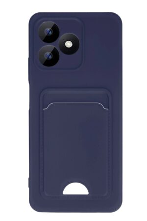 Realme Note 50 4G Kılıf Kelvin Kartvizitli Silikon - Lacivert-(5796)