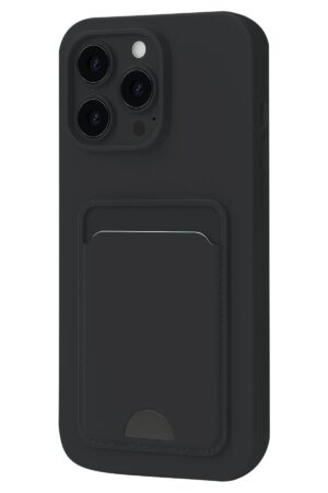 iPhone 16 Pro Kılıf Kelvin Kartvizitli Silikon - Siyah-(5796)