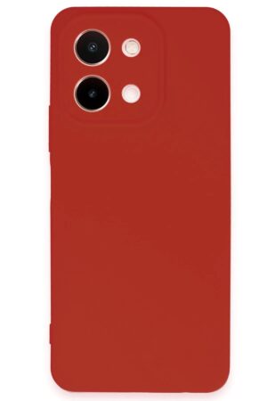 Vivo Y28 Kılıf First Silikon - Kırmızı-(5796)