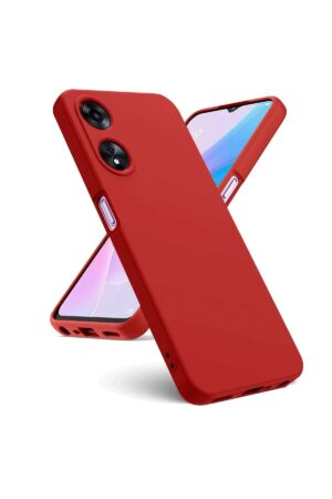 Oppo A38 Kılıf First Silikon - Kırmızı-(5796)