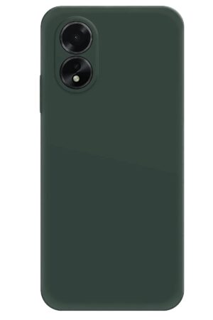 Oppo A38 Kılıf First Silikon - Koyu Yeşil-(5796)