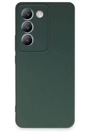 Vivo V30 Lite 4G Kılıf First Silikon - Koyu Yeşil-(5796)