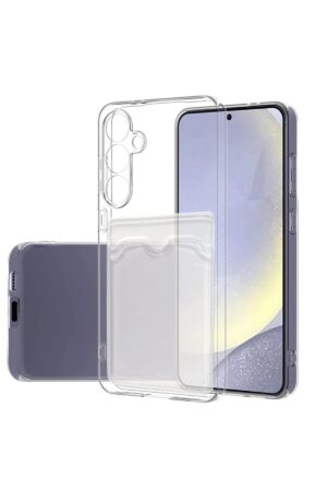 Samsung Galaxy S24 FE Kılıf Kart Şeffaf Silikon - Şeffaf-(5796)