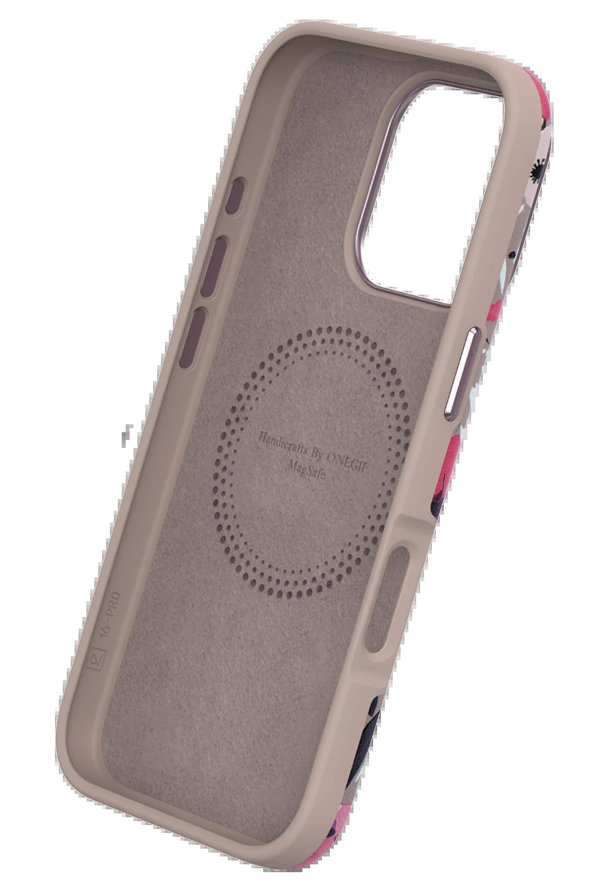 iPhone 15 Flower Series Magsafe Kapak - Pembe-(5796) - Görsel 2