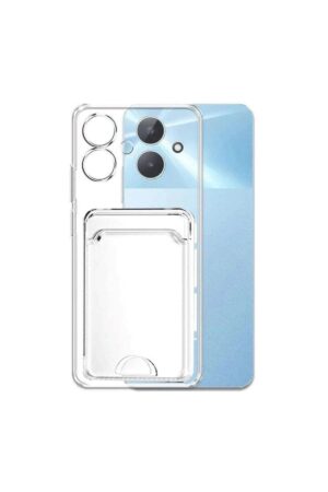 Realme Note 60 Kılıf Kart Şeffaf Silikon - Şeffaf-(5796)