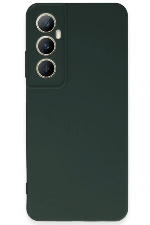 Realme C65 Kılıf First Silikon - Koyu Yeşil-(5796)