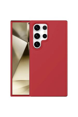 Samsung Galaxy S24 Ultra Kılıf First Silikon - Kırmızı-(5796)