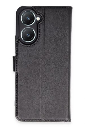 Vivo Y18 Kılıf Trend S Plus Kapaklı Kılıf - Siyah-(5796)