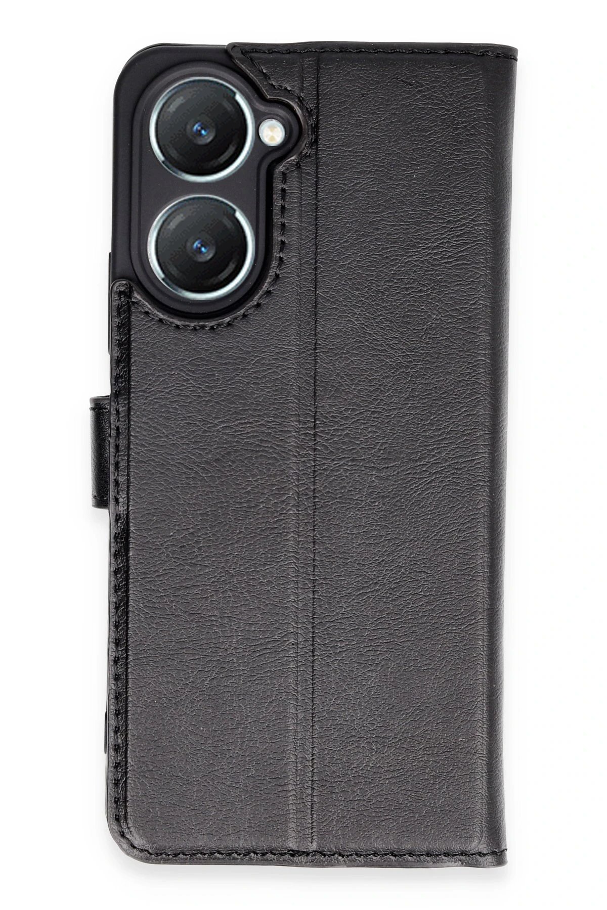 Vivo Y18 Kılıf Trend S Plus Kapaklı Kılıf - Siyah-(5796)